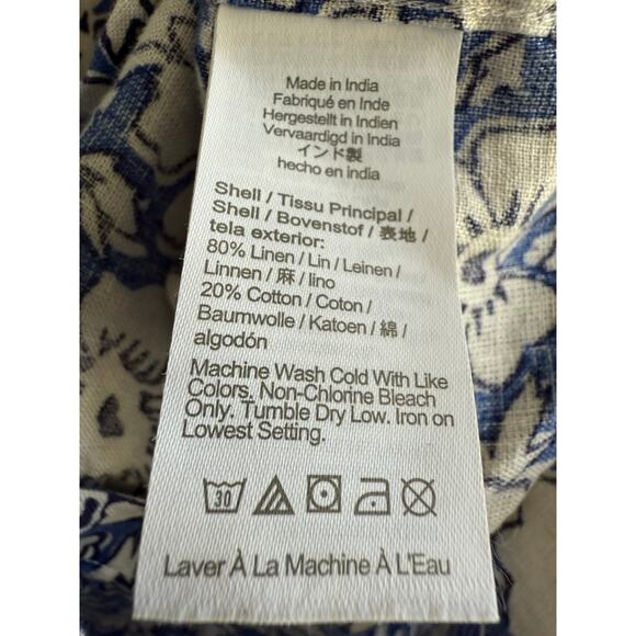 J.Crew Men’s Blue Floral Linen - Picture 5 of 7